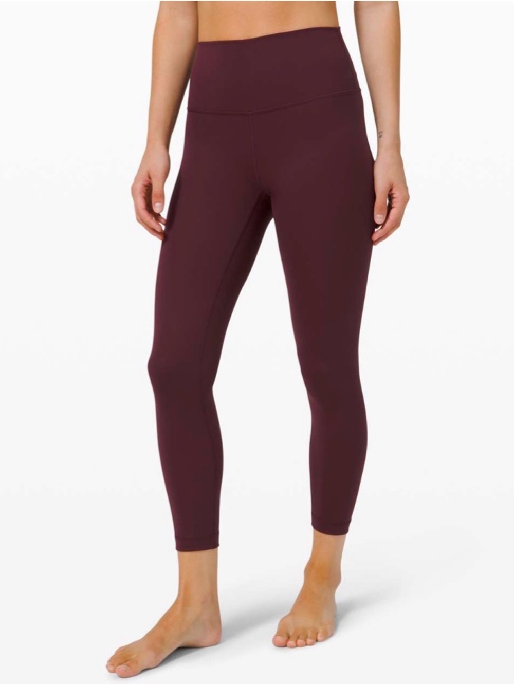 Lululemon Burgundy Wunder Under High-Rise Tight 25" Full On Luxtreme W5BPAS